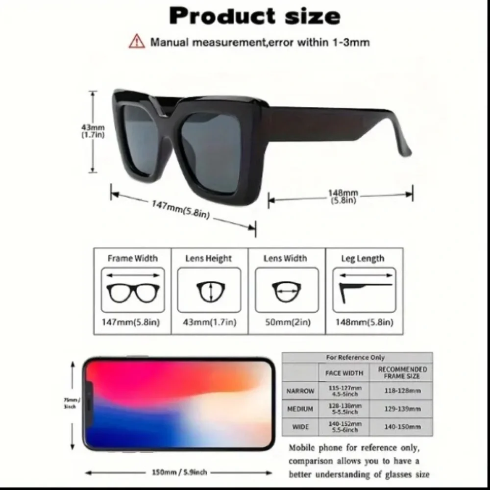 🆕NIP: Black Large Chic Sunglasses